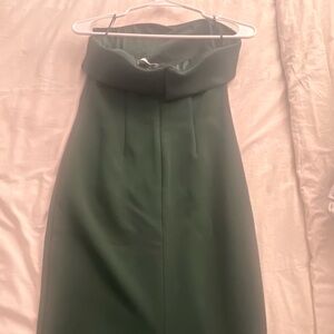 Babaton Forest Green Strapless Dress